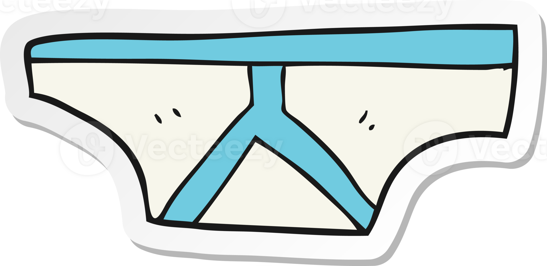 sticker of a cartoon underpants png