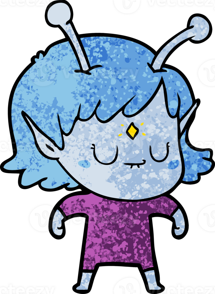 cartoon alien girl png