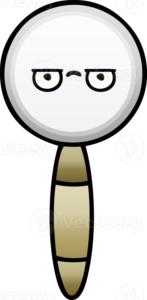 gradient shaded cartoon of a magnifying glass png