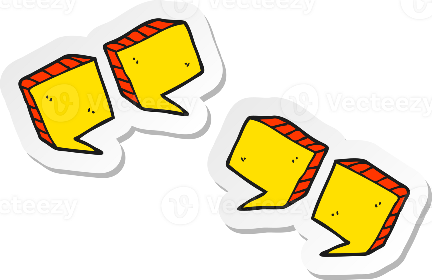 sticker of a cartoon quotation marks png