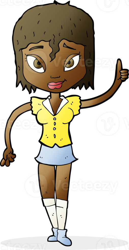 cartoon woman making point png