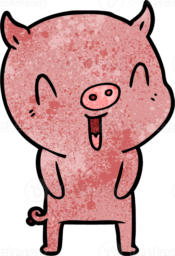 happy cartoon pig png