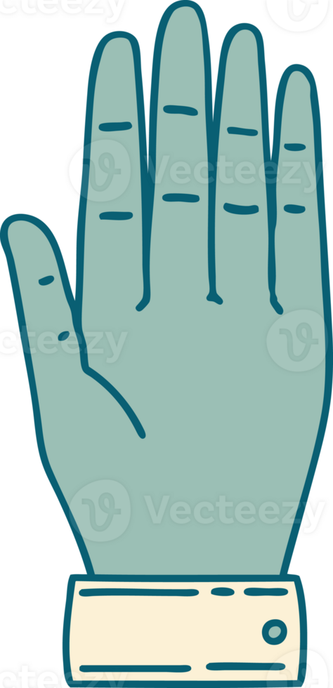 iconic tattoo style image of a hand png