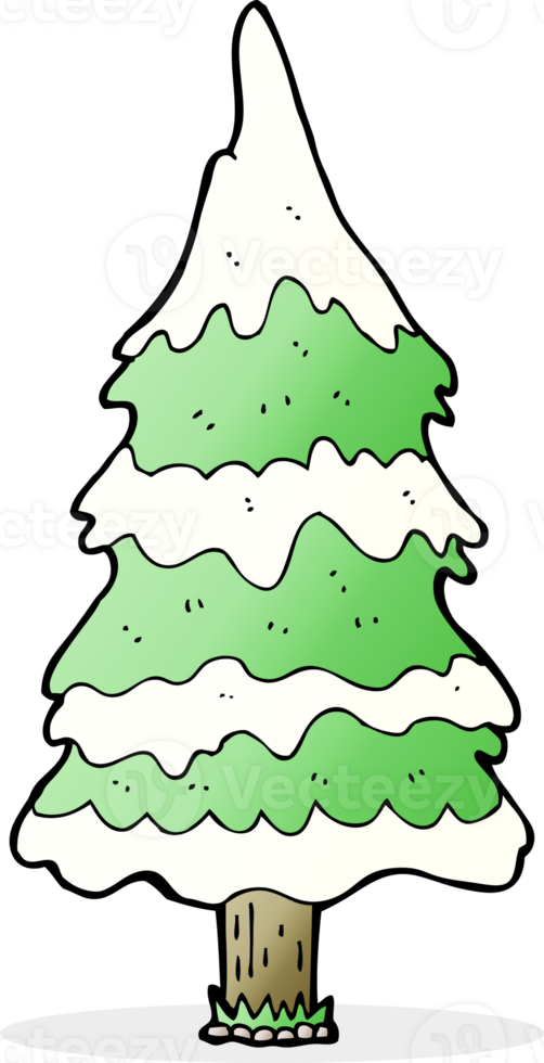 cartoon snowy tree png