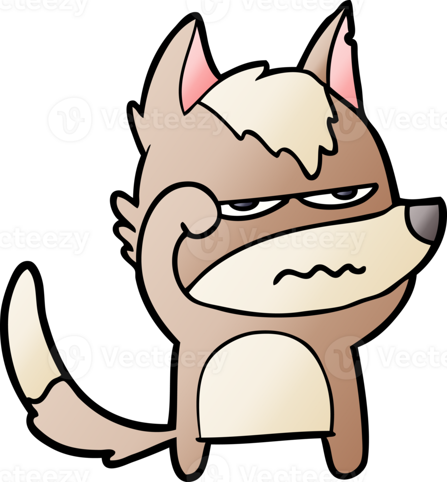 cartoon annoyed wolf png