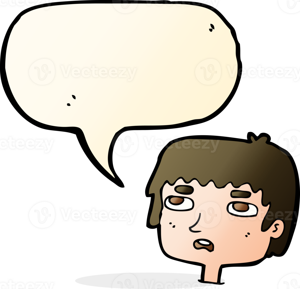 cartoon unhappy face with speech bubble png