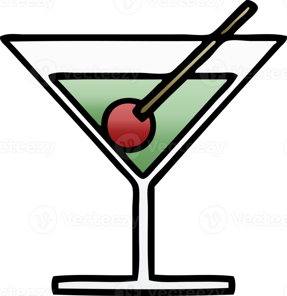 pente ombragé dessin animé de une fantaisie cocktail png