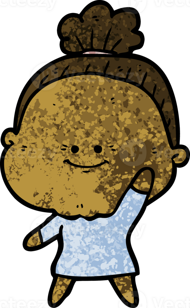 cartoon happy old woman png