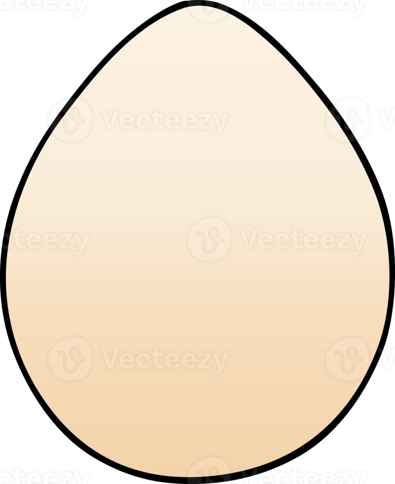 gradient shaded quirky cartoon egg png
