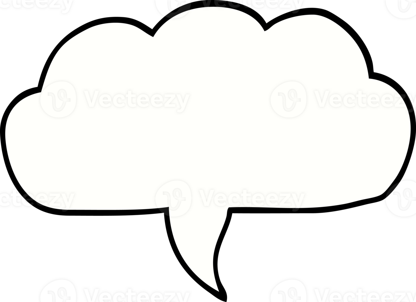 cartoon doodle cloud speech bubble png