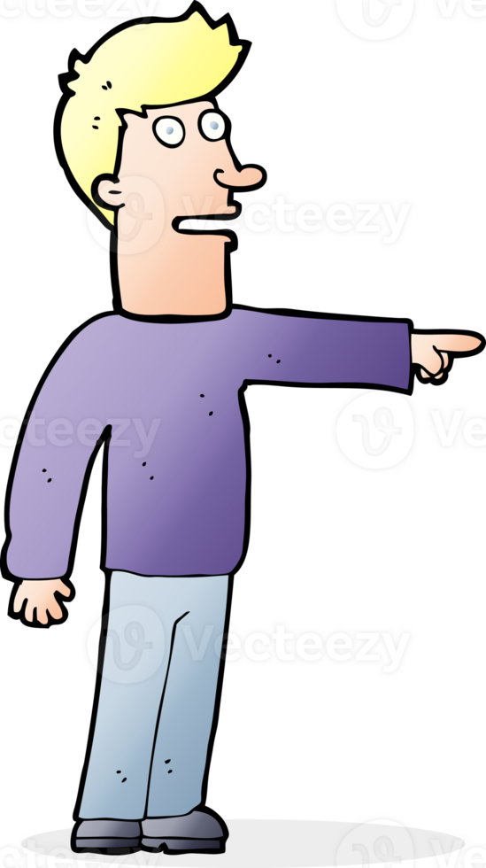 cartoon man pointing png