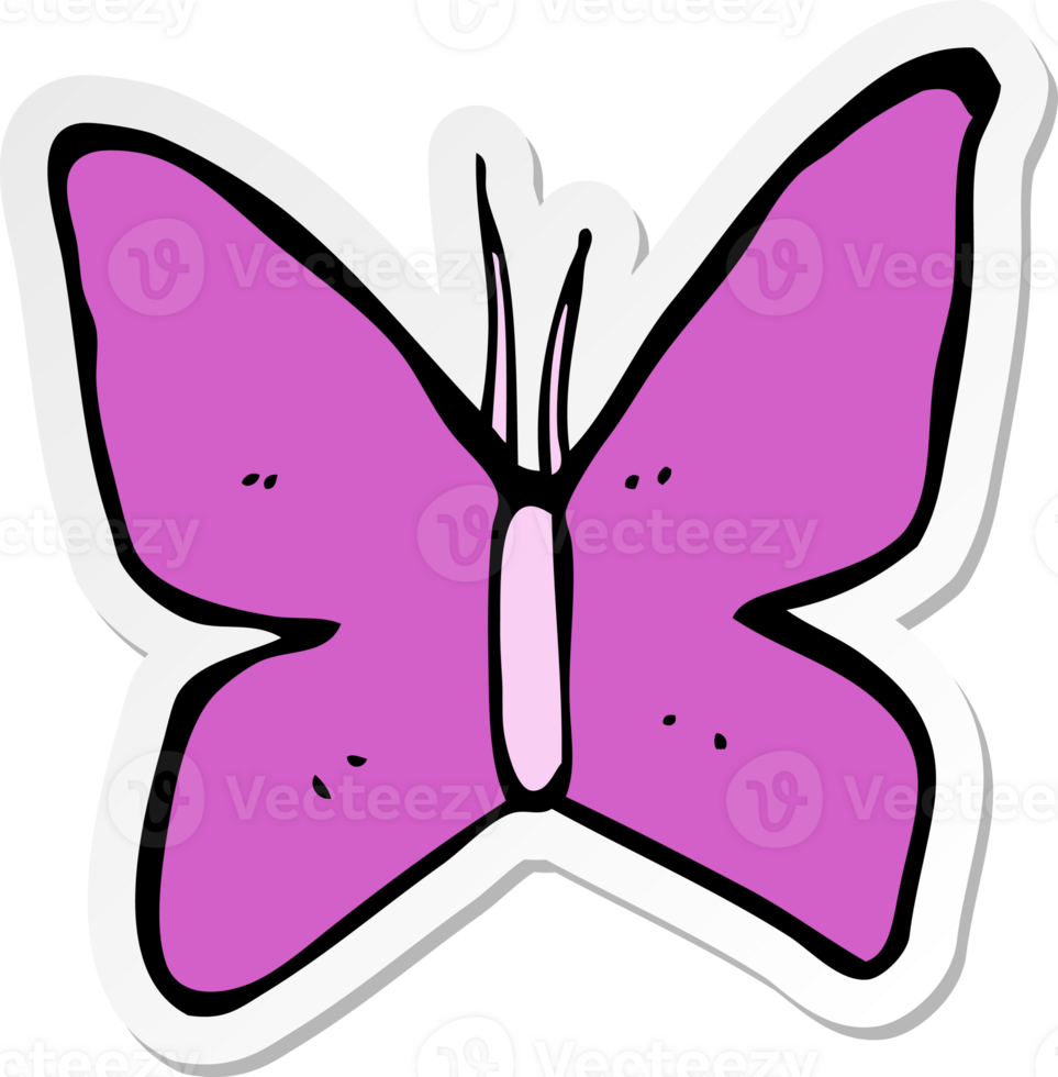 sticker of a cartoon butterfly symbol png