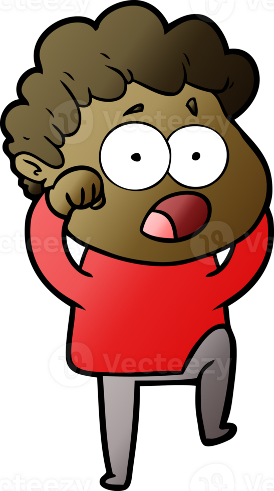cartoon man gasping in surprise png