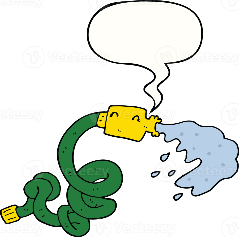 cartoon hosepipe with speech bubble png