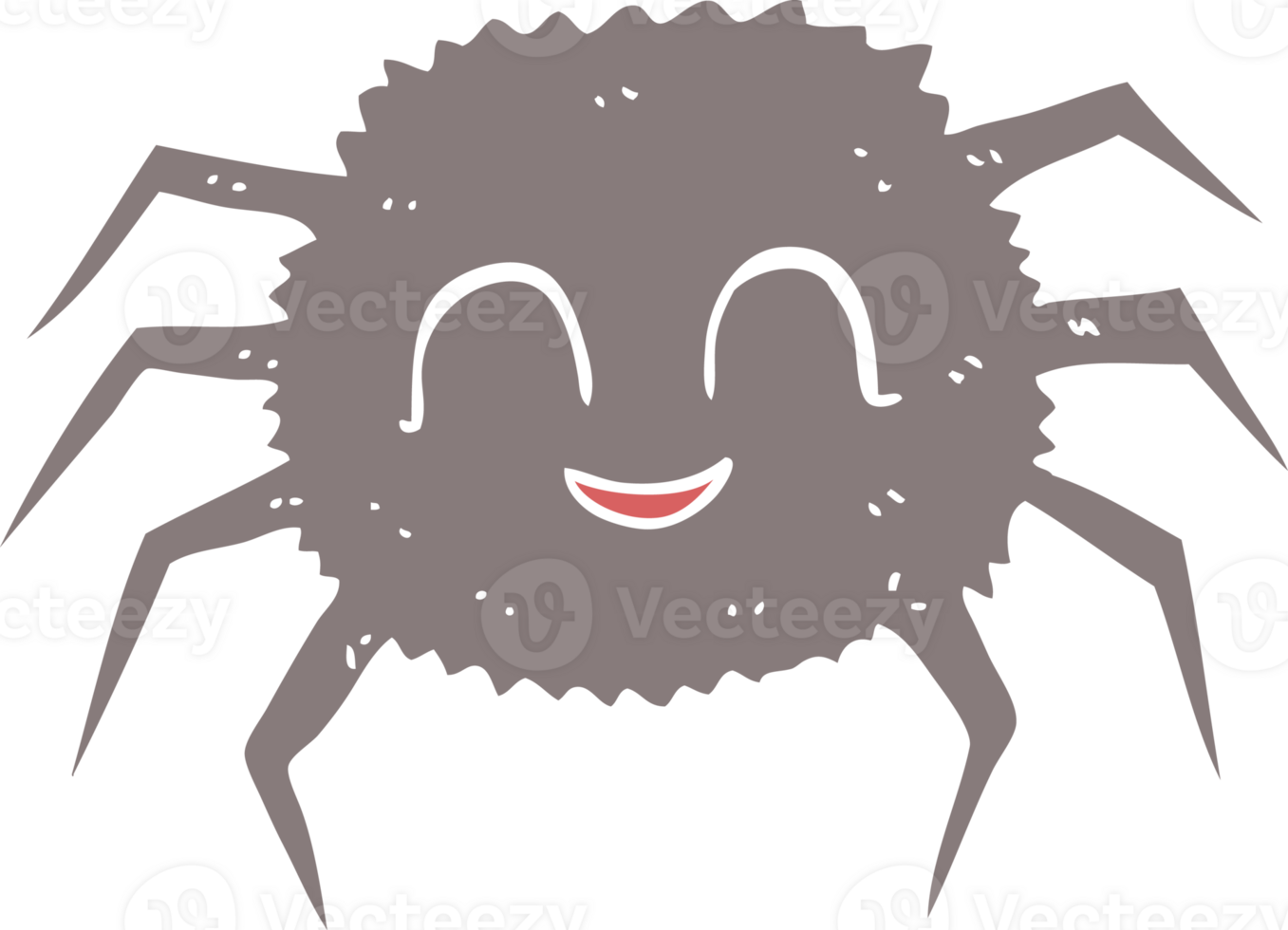 flat color illustration of spider png