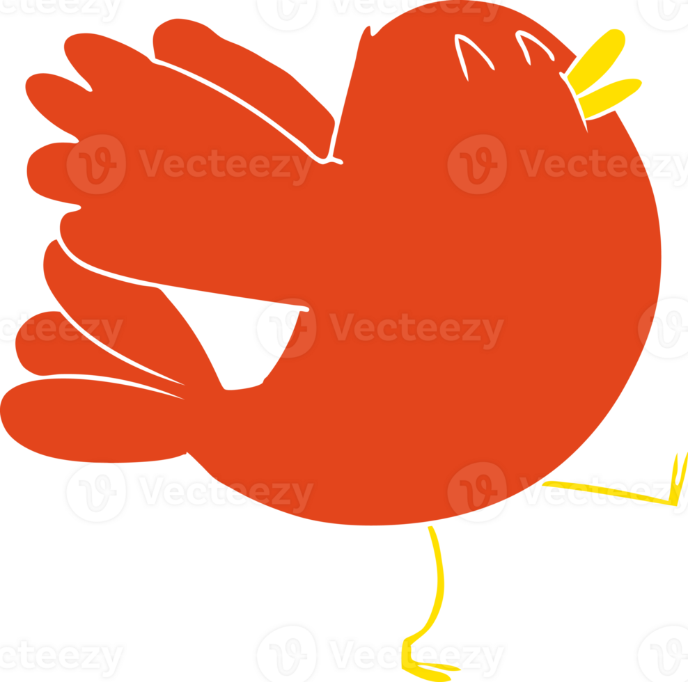 flat color style cartoon Bird png