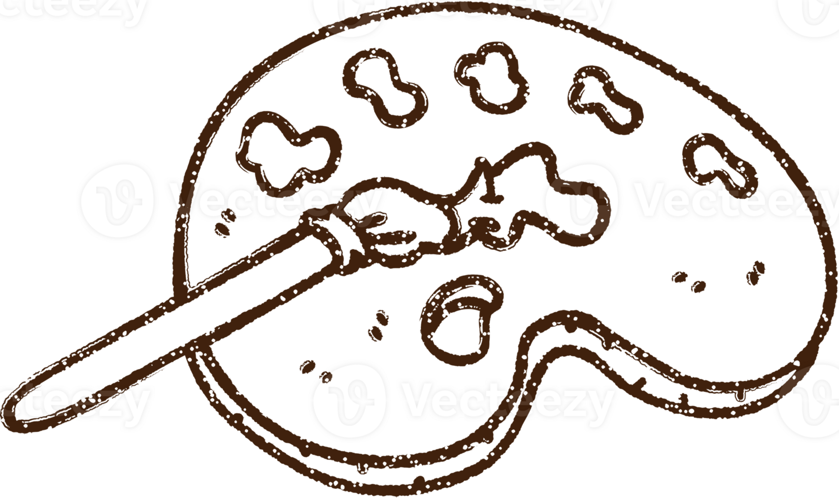 Artist Pallette Charcoal Drawing png