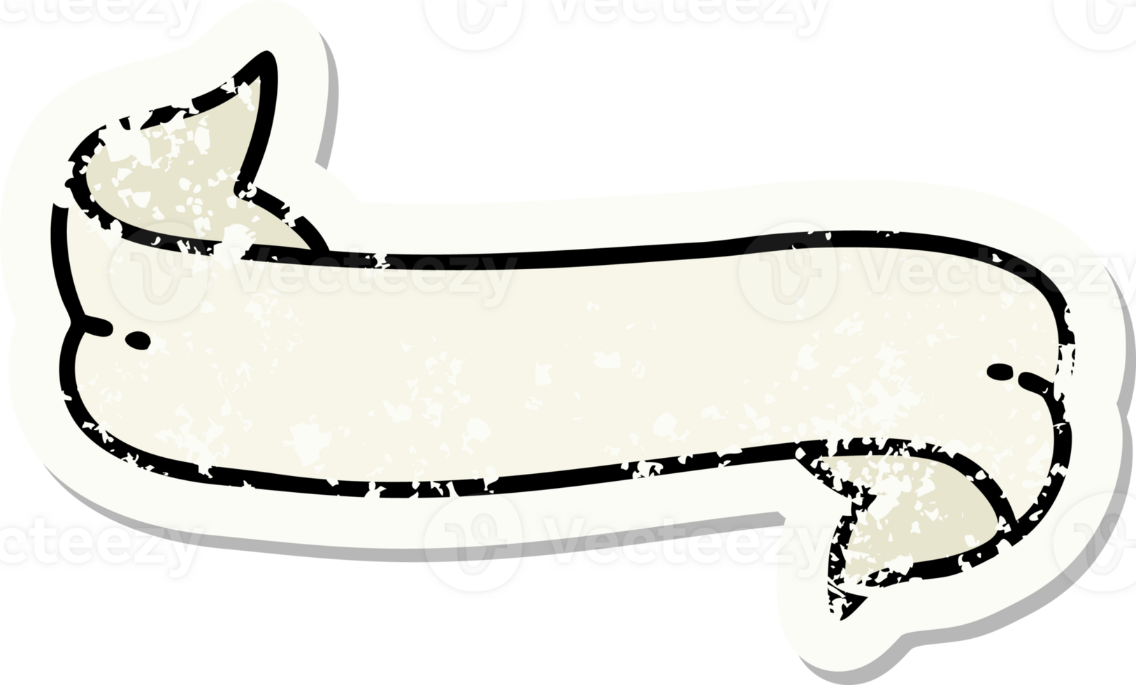 distressed sticker tattoo in traditional style of a banner png