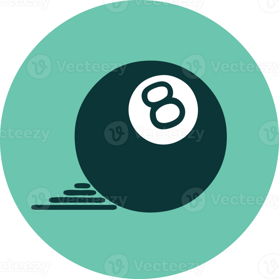 iconic tattoo style image of 8 ball png