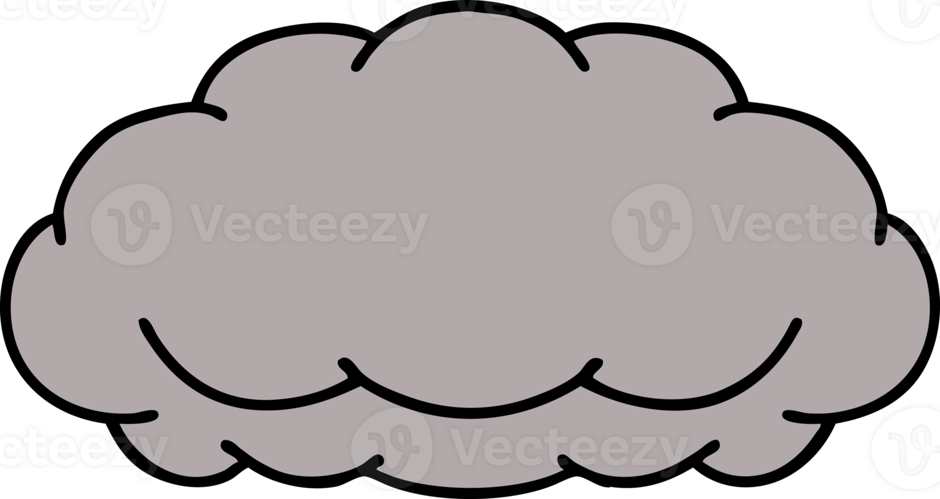 tattoo in traditional style of a grey cloud png