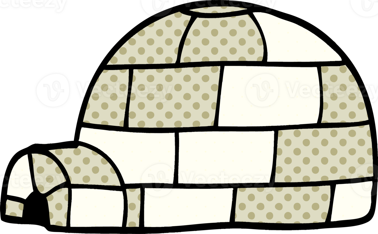 cartoon doodle igloo png