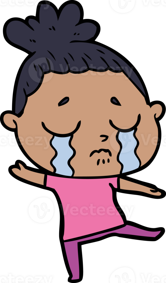 cartoon crying woman png