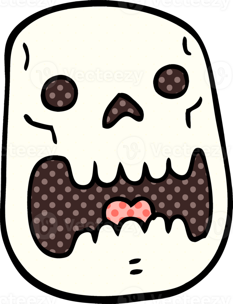 cartoon doodle halloween skull png