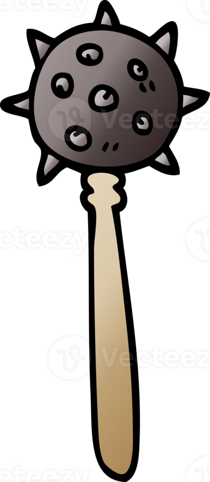 cartoon doodle medieval mace png