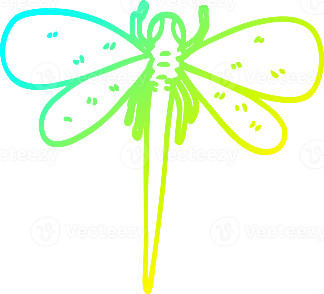 cold gradient line drawing of a cartoon huge insect png