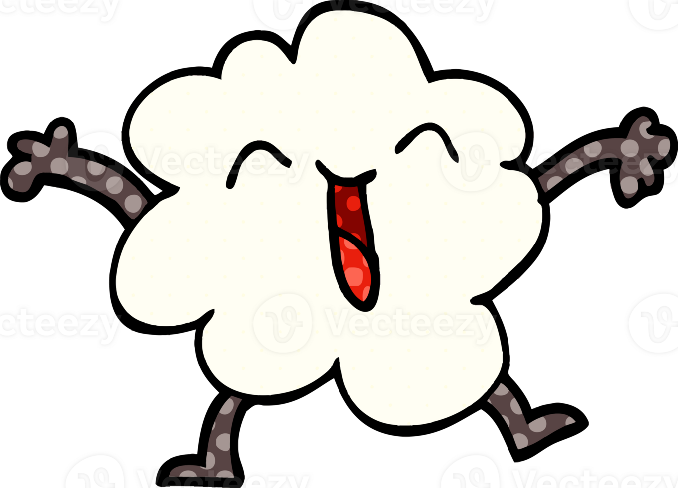 cartoon doodle expressive weather cloud png