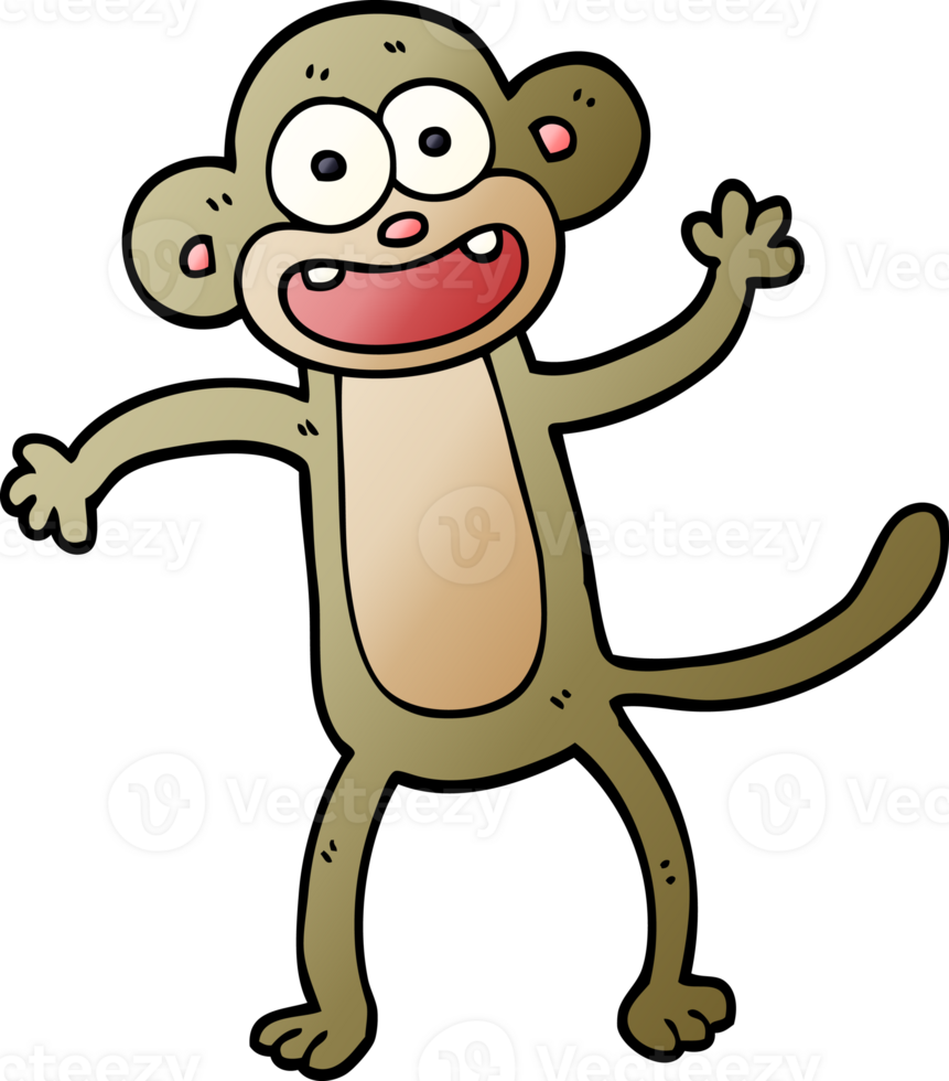 cartoon doodle crazy monkey png