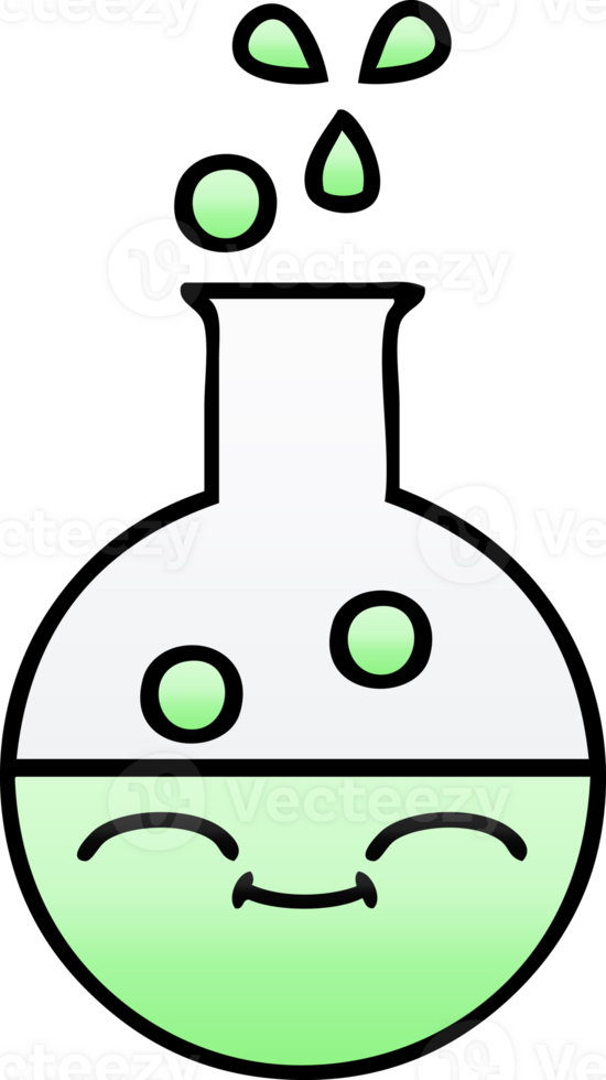gradient shaded cartoon of a test tube png