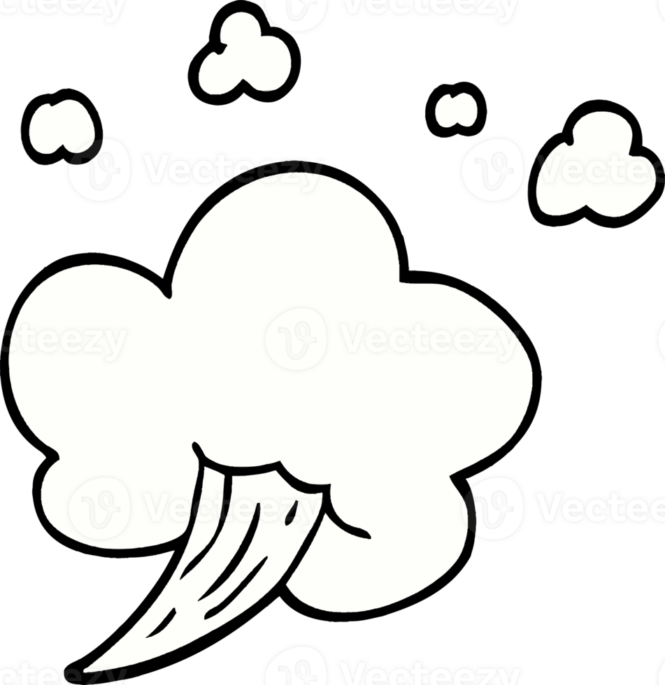 cartoon doodle gust of air png