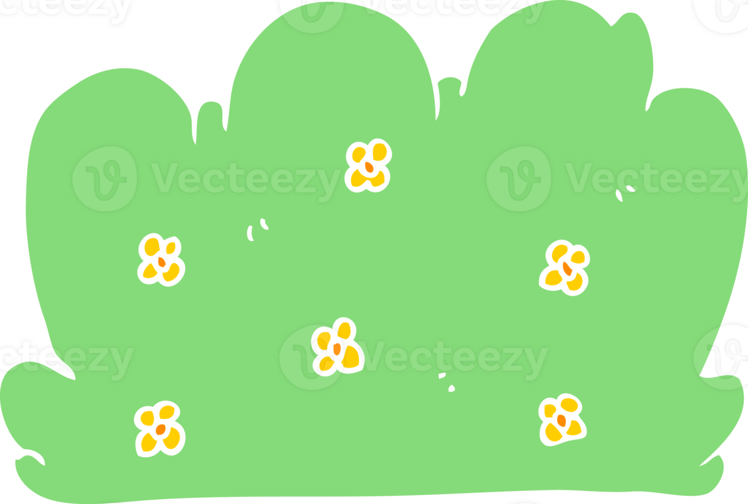 flat color style cartoon hedge png