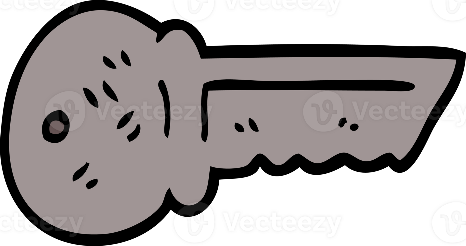 cartoon doodle metal key png