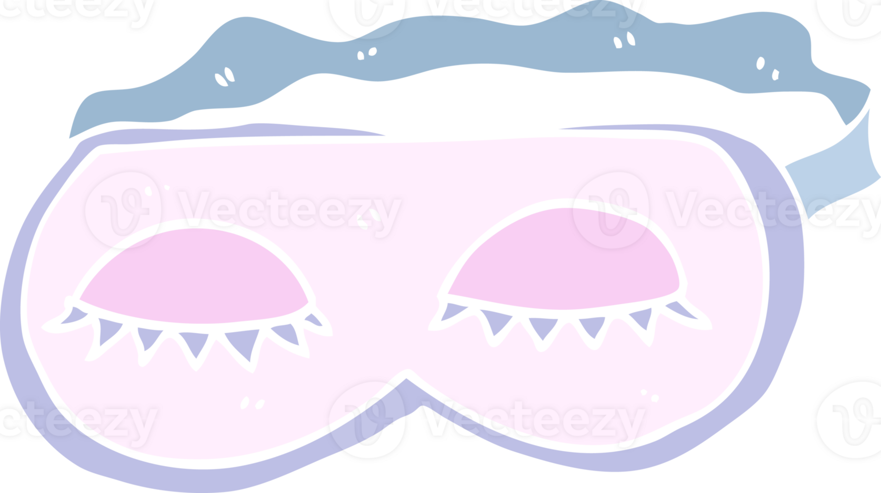 flat color illustration cartoon sleeping mask png