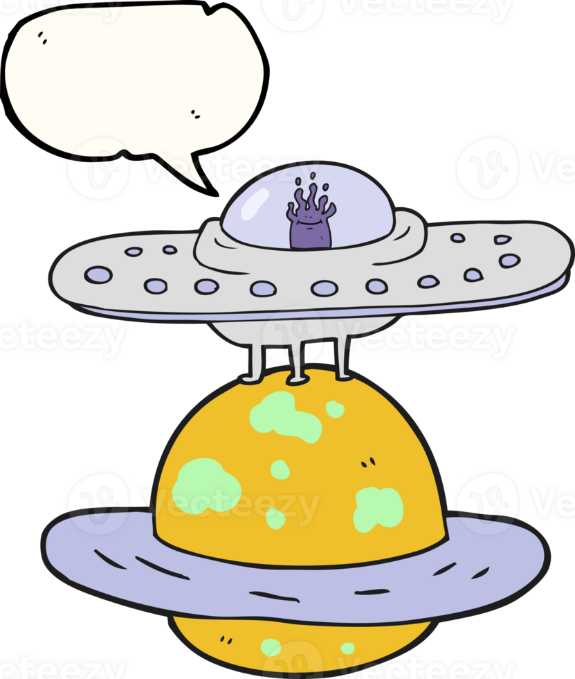 drawn speech bubble cartoon flying saucer png