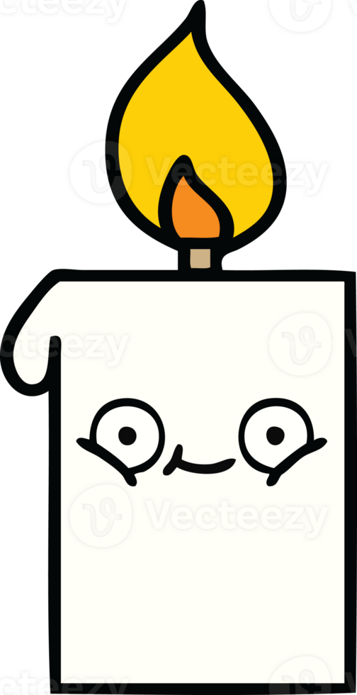 cute cartoon of a lit candle png