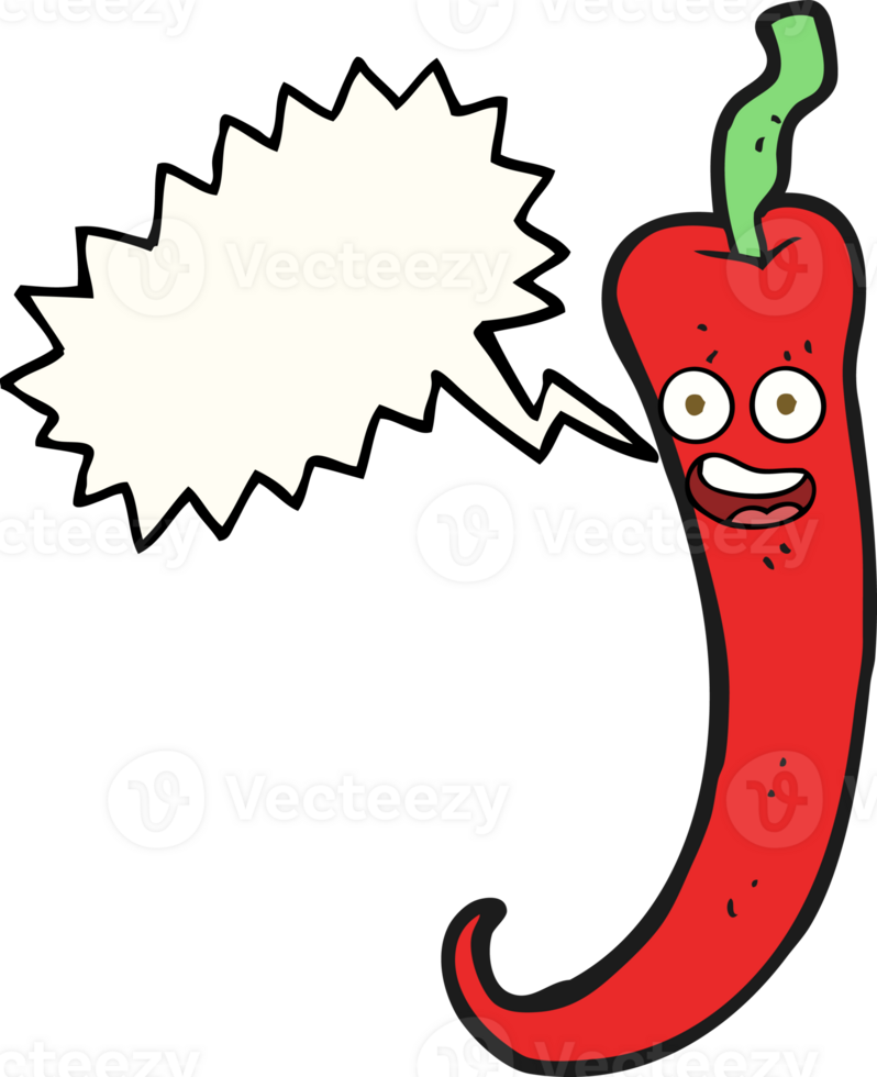 drawn speech bubble cartoon chilli pepper png