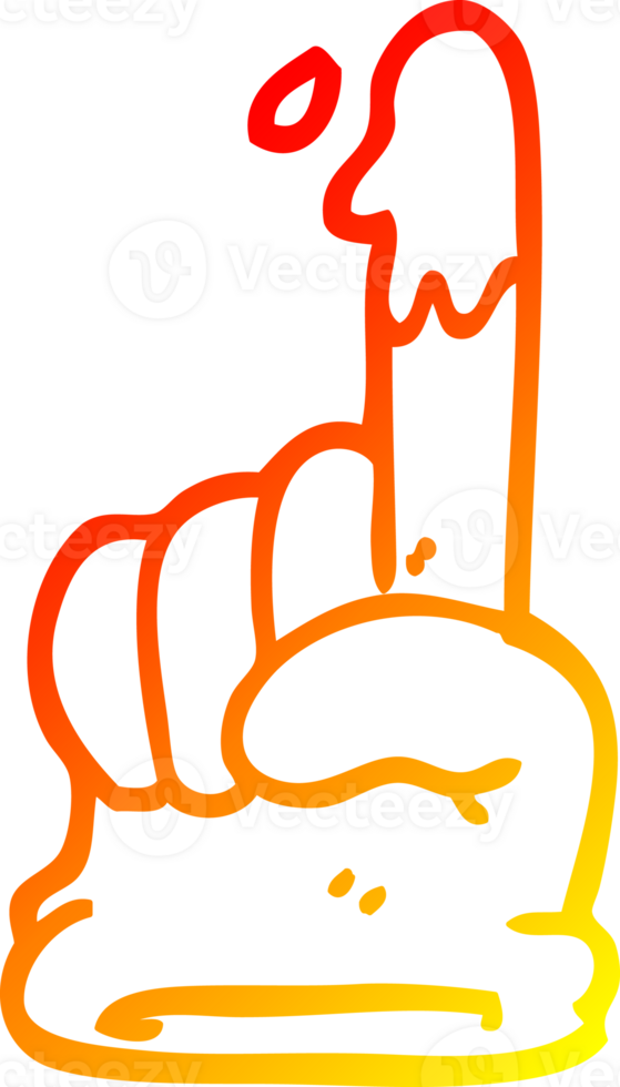 warm gradient line drawing of a cartoon medical glove png
