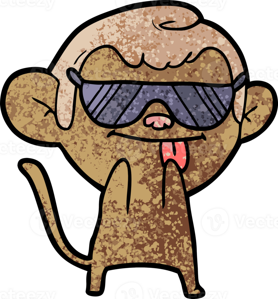 funny cartoon monkey wearing shades png