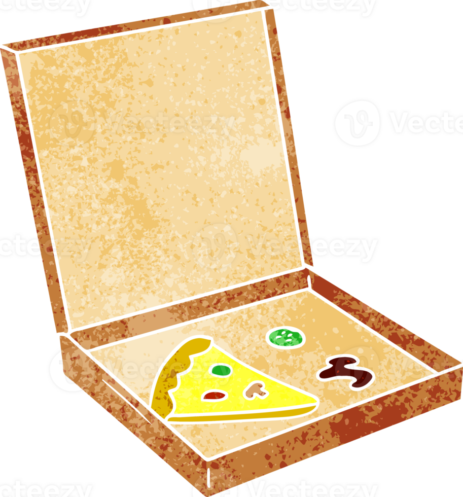 hand drawn retro cartoon doodle of a slice of pizza png
