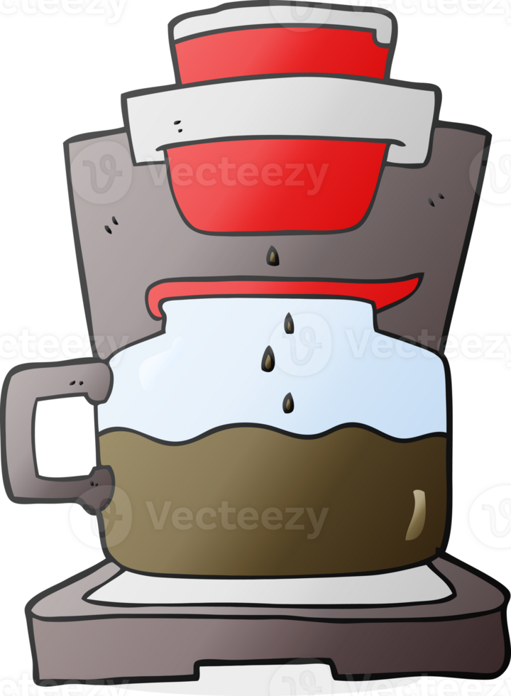 drawn cartoon coffee maker png