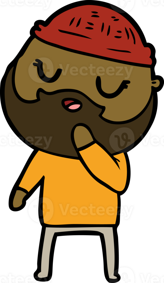 cartoon man with beard png