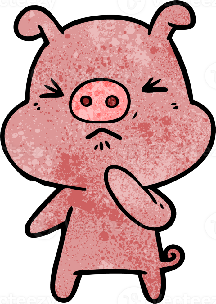 cartoon angry pig png