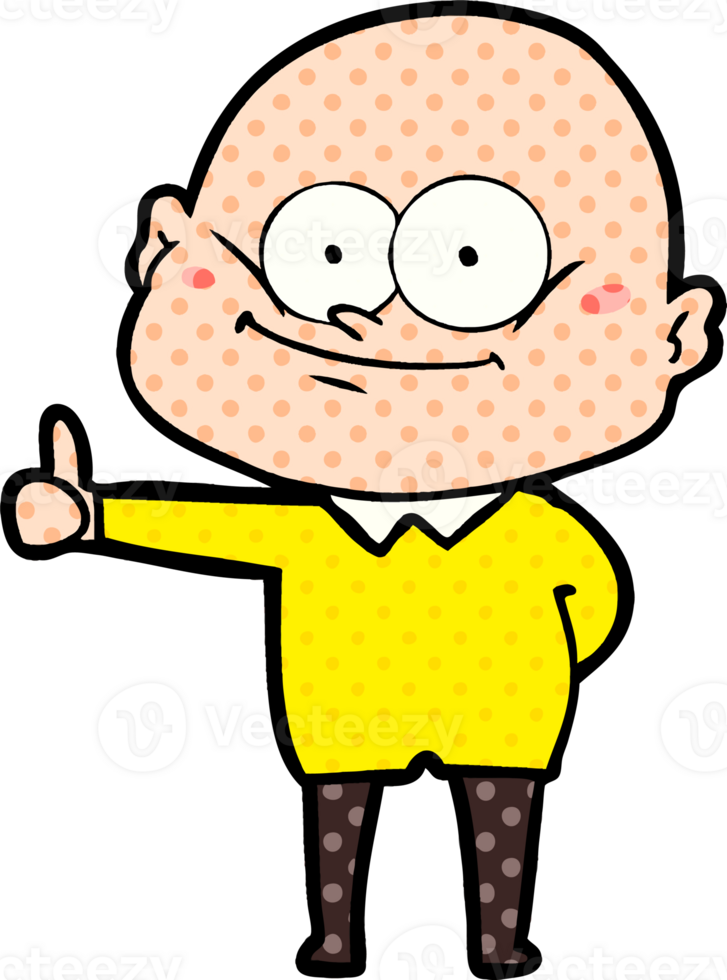 cartoon bald man staring png