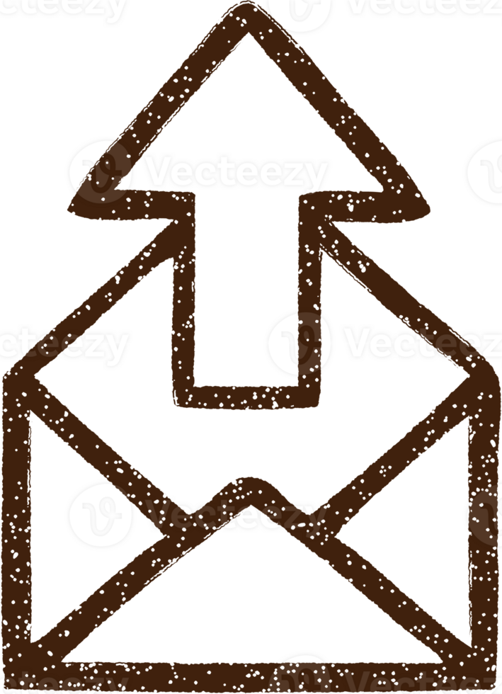 Sent Mail Charcoal Drawing png