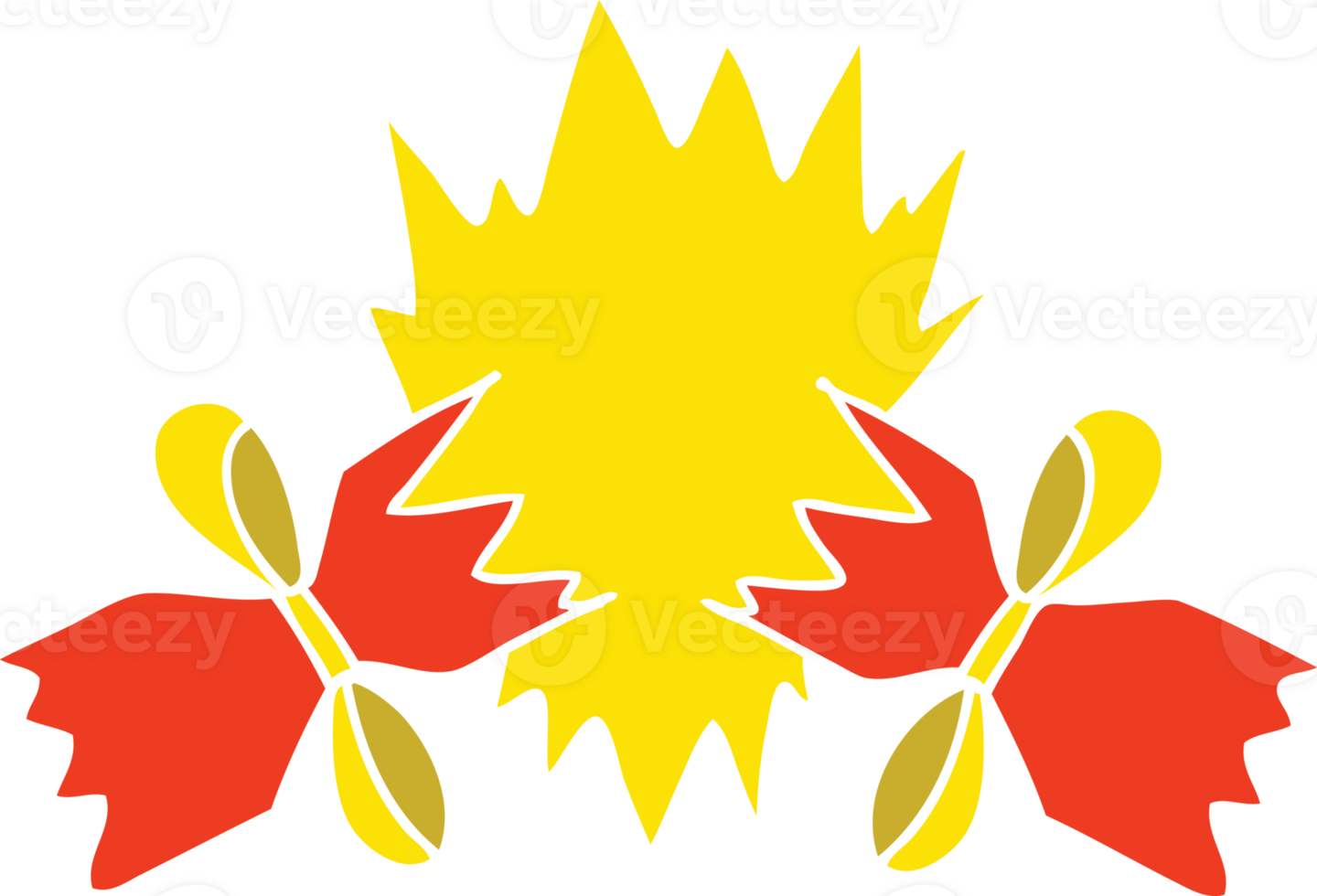 hand drawn quirky cartoon pulled cracker png