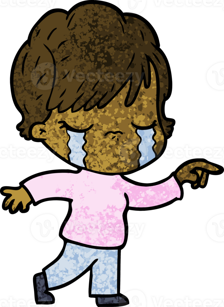 cartoon woman crying png
