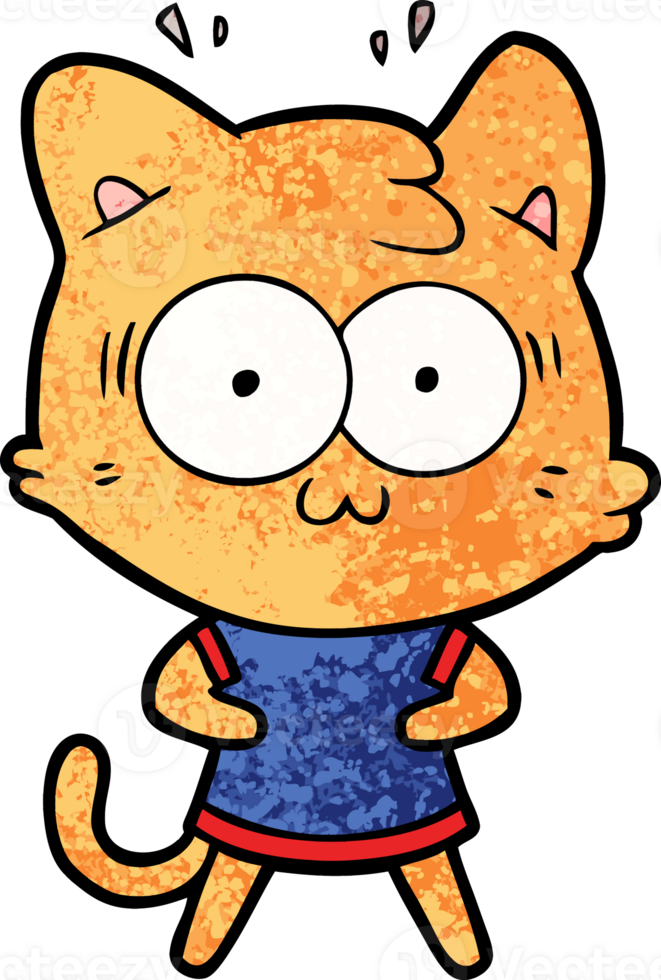 cartoon surprised cat png